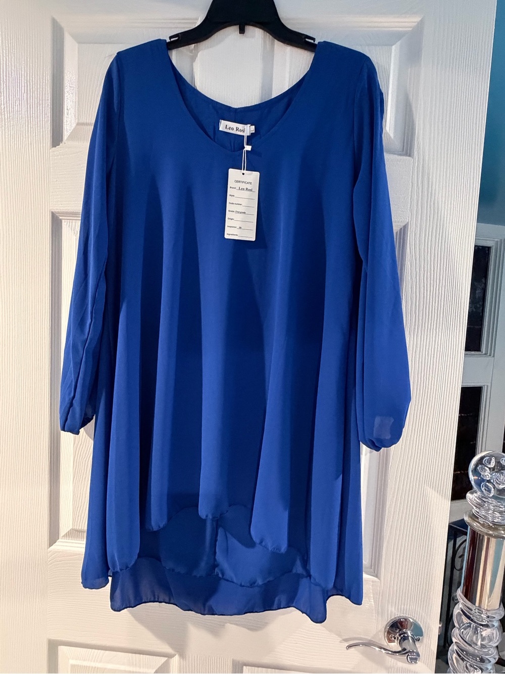 Mae Knit Blue Women's Long Sleeve Tunic by